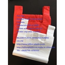 Plastic Disposable T-Shirt Poly Bag Handle Bag