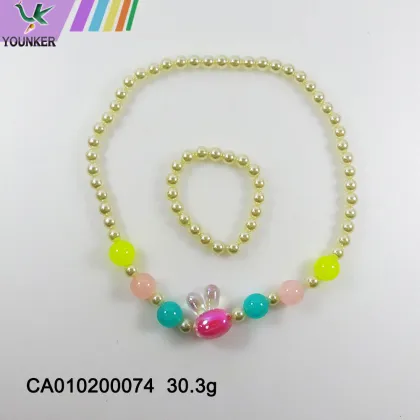 Rainbow candy girl bubble gum necklace