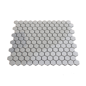 Carrara White Mosaic Tiles Hexagon Non-Slip