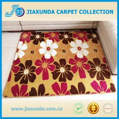 coral fleece carpet with chinese elegant phoenix tail pattern