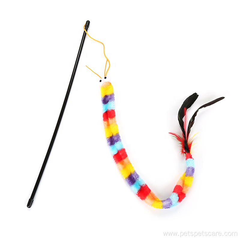 snake cat stick plastic pole cat teaser