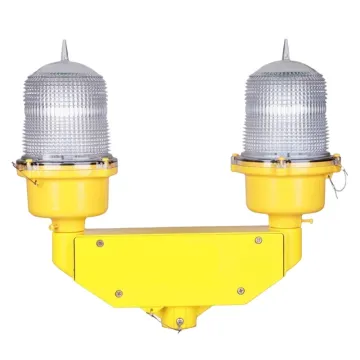 Dual Double LED Flashing Aviation Obstruction Lights for Towers, Chimneys, Buildings, and Bridges