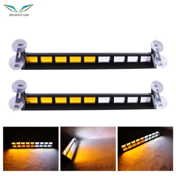 9LED 48W Car Styling Flashing Emergency Signal Lamp Lights 12V/24V RGB Windshield Suction Cup Strobe Warning Light