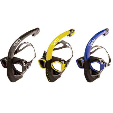 Maschera per lo snorkeling a faccia piena per l'apnea e le immersioni subacquee