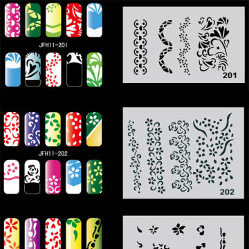 Airbrush Nail Art Stencil Set No.11, 260 Designs