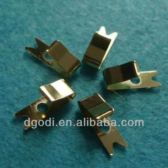 gold plated brass stamping electrical grounding spring contact