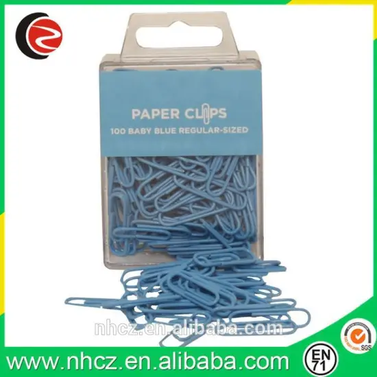 Blue Regular 1 Inch Paperclips - 100 paper clips per pack
