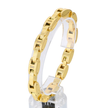 KALEN Men Casual Stainless Steel Mechanical Chain Bracelet 220mm