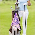 Microfiber waffle weave golf towel with logo