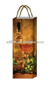 2012 Hot sale printed plastic wine packaging bag
