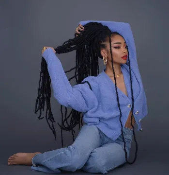 Julianna 18 24 36 Inch Black Faux Locs  Crochet Braids Soft Locs Kanekalon Crochet Synthetic Hair 36 Inch Soft Locs