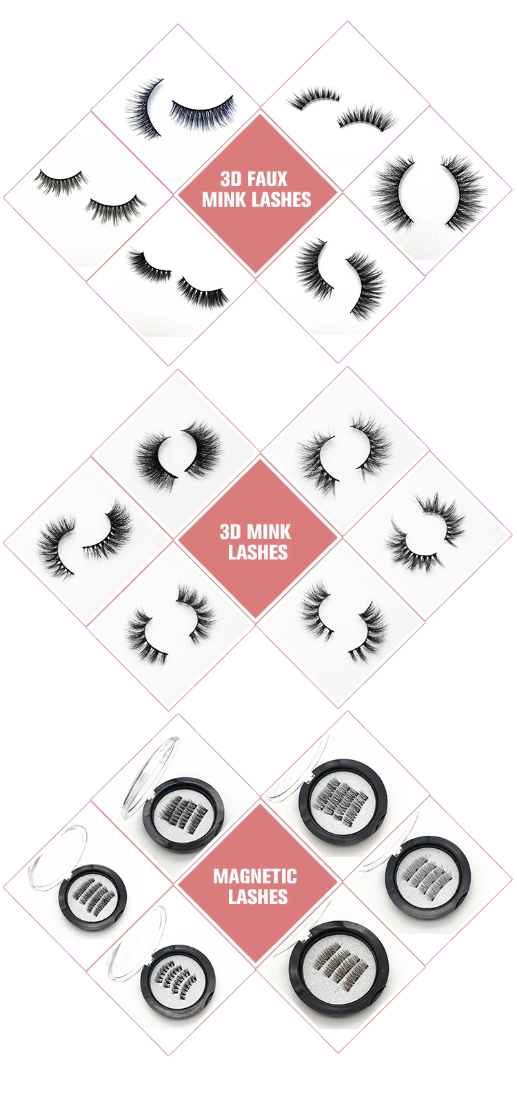Top quality 3D mink false eyelashes