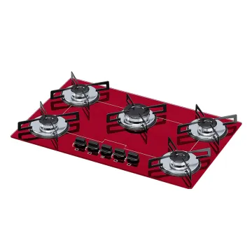 5-Burner Gas Stove with Tempered Glass Cooktop