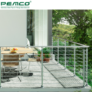 Customized Outdoor Edelstahlterrassengeländer Design 304 306 Balkon Balustrade