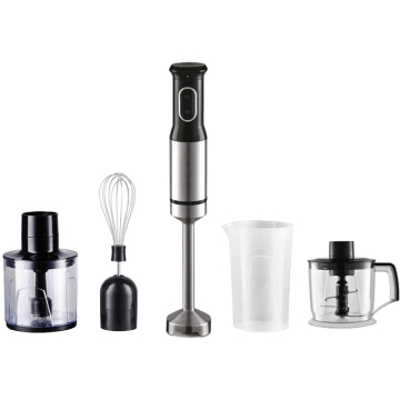 5-in-1 Handheld Blender, 1200W Powerful Electric Stick Blender with Stainless Steel Body - Two Speed Control, Ideal for Blending, Mixing, and Juicing