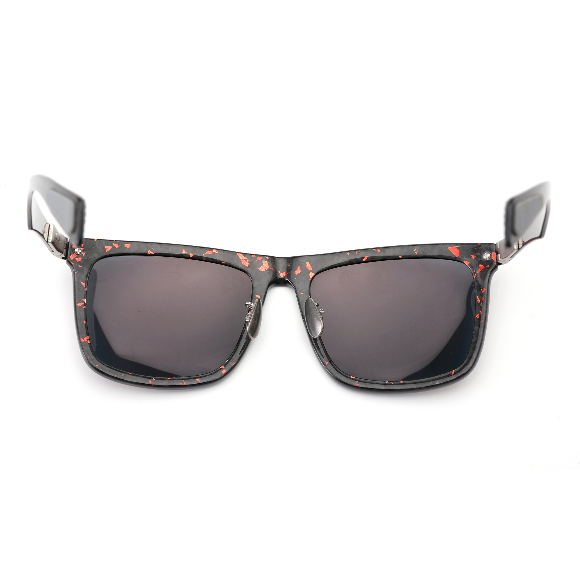 Retro Square Polarized Sunglasses with Carbon Fiber