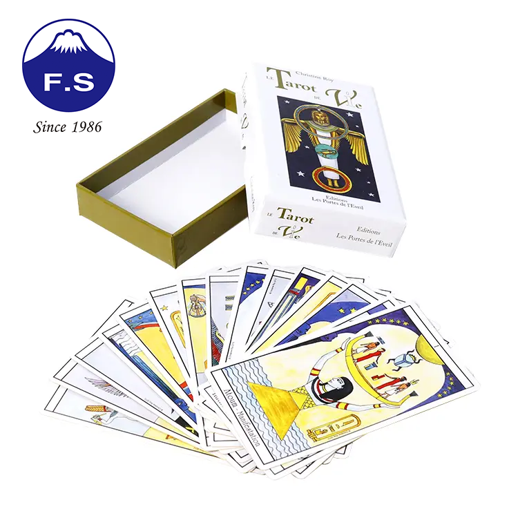 Customized Edge Round Corner Cardboard Package Playing Tarot