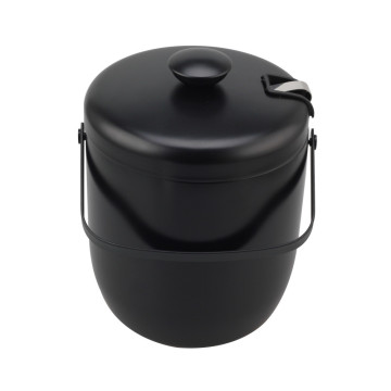 3L Double Wall Stainless Steel Black Ice Bucket