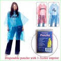 disposable PE colorful rain cape