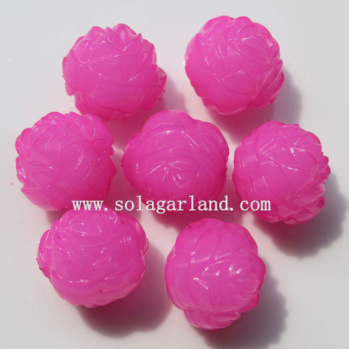 Vente en Gros en Ligne Jelly Acrylique Perles de fleur de rose en vrac