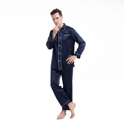 Men's Pajamas Pants Sets Silk 19 Momme Sleepwear