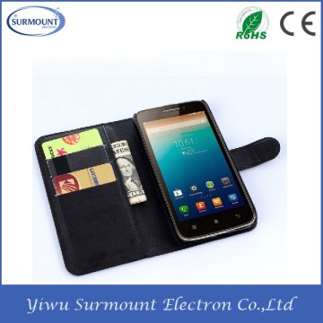 PU Leather bag Wallet flip mobile phone cover Case for Lenovo A859