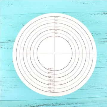 Plastic Adjustable Lock Rotating Cake Decorating Turntable with Scale