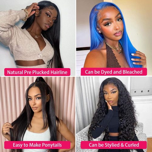 Straight 360 HD Lace Front Wigs Human Hair