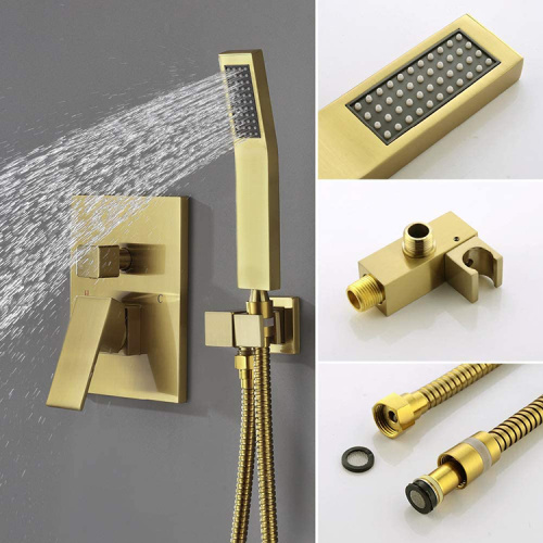 Misturador de chuveiro dourado do banheiro conjunto completo