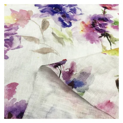 Custom Digital Printing Stonewash Flora Fabric