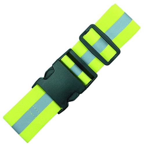 Ceinture taille haute visible élastique en polyester jaune