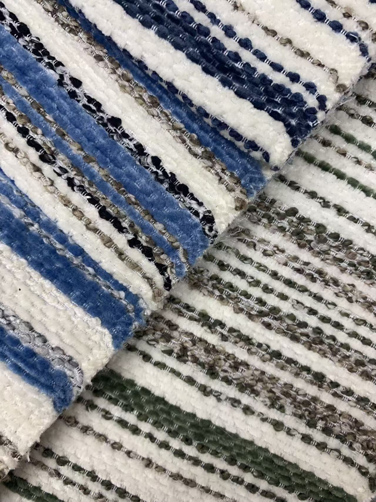 Modern Colorful Striped Upholstery Fabric for Home Décor