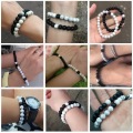 Hot 2pcs/set 7 Style Couples Distance Bracelet Natural Stone Yoga Beaded Bracelet for Men Women Friend Gift Charm Strand Jewelry