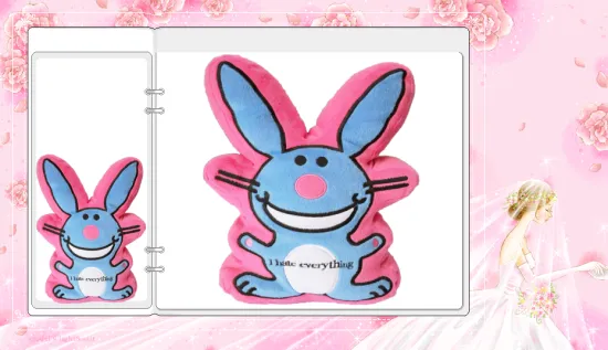 Victory gesture plush toy rabbit
