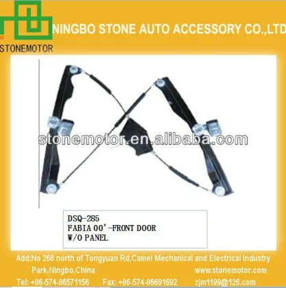 Power Window Regulator Fabia 00' W/O Panel (6Y1837461/6Y1837462)Fabia Power Window