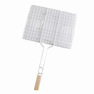 BBQ Stainless Steel Grid with Wooden Handle