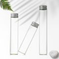 Glass storage vial bottle with aluminium screw cap