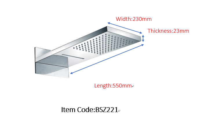 Large flow overhead brass shower head