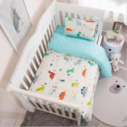 cartoon baby cotton babies crib bedding set