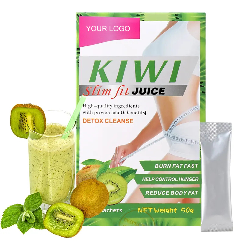 Private Label Natural Zero Sugar Kiwi Flavor Fruit Juice Powder Detox Cleanse Weight Loss Slimming Powder