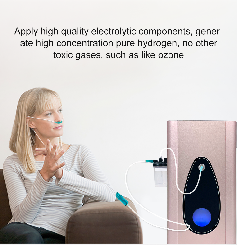 Household Portable Spe Pem Electrolyzer Hho Hydrogen Generator H2 Inhalation Machine