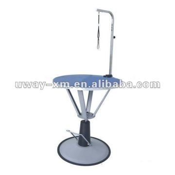 UW-GR-029 Blue round hydraulic pet grooming table/pet cosmetic table for dogs,three different size for choice