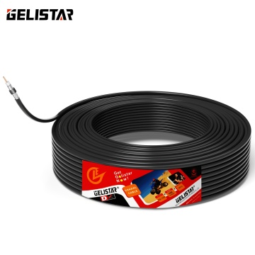GELISTAR Clear RG6 Coaxial Cables for CCTV Cameras and Satellite Antennas - 100 Yard