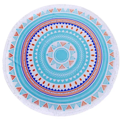 Custom Woven Digital Printing Circle Beach Towels