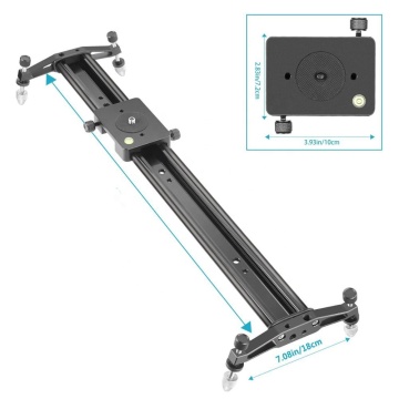 60cm Aluminum Alloy Camera Slider for DSLR & Phone Stabilization