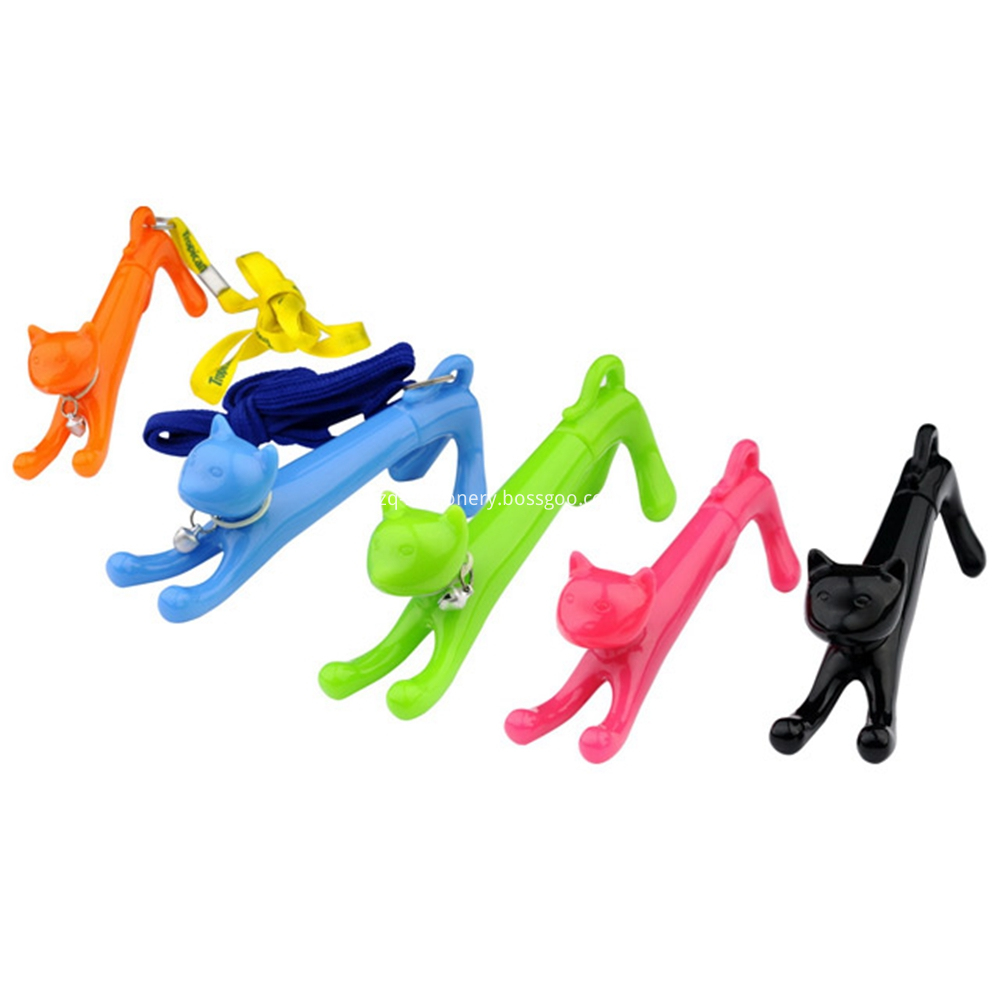 Bold Colored Plastic Animal Cat Shape Ball Pens