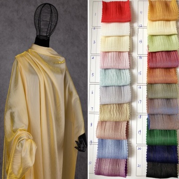 Glossy Elastic Skirt Fabric: Glass Silk Satin with Gradient Texture