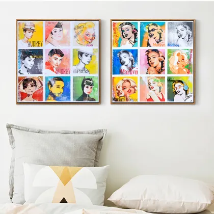 Monroe Hepburn Decorative Figure Oil Painting