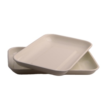 Large Rectangle Quality Ivory Enamel Serving Tray Coffee Cup Plate/Dish Tea Mug Saucer/Salver Cookware Set