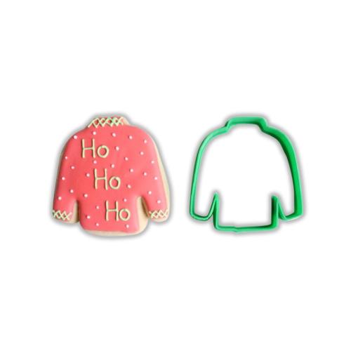Taglierina di biscotto di plastica brutto Natale maglione di forma
